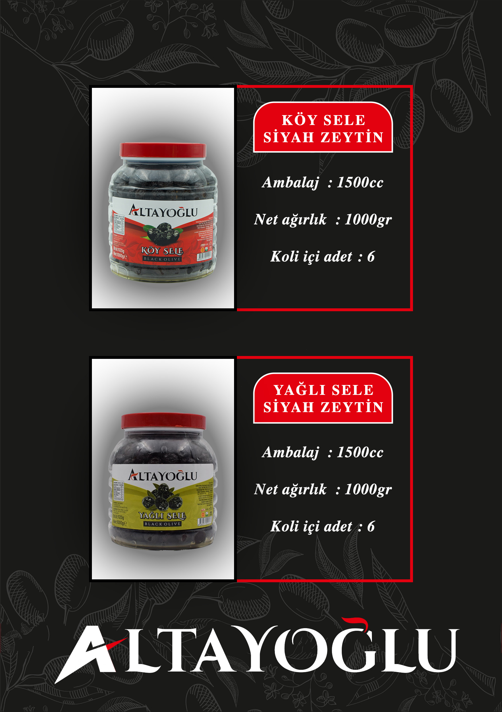 Siyah Zeytin 1500cc